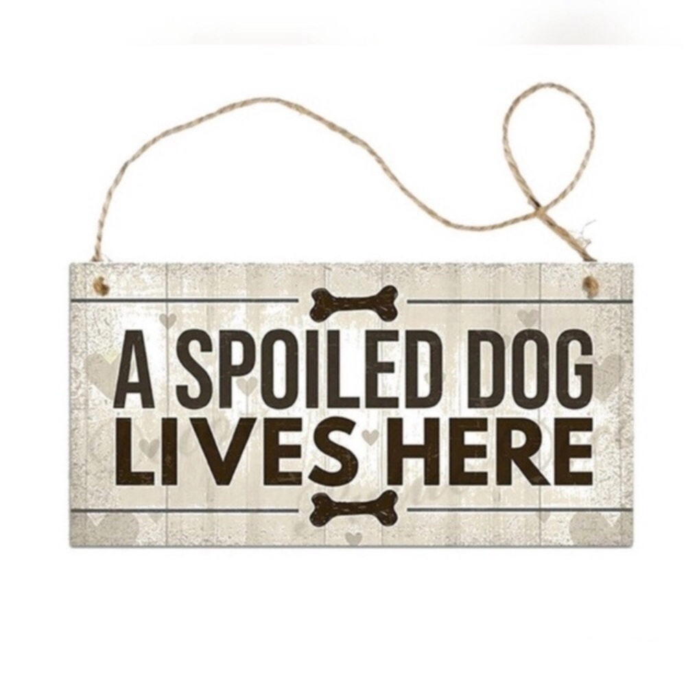 Dog themed wood decor three signs